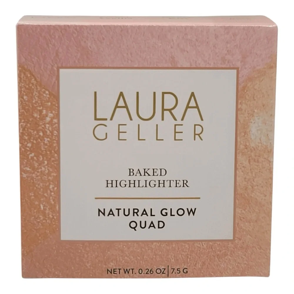 Laura Geller Natural Glow Highlighter Quad Golden Rose French Vanilla Portofino